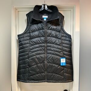 Womens 2X Plus Size Columbia Karis Gale Long Vest Black Puffer Insulated New Tag
